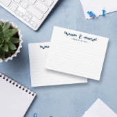 青い緑の黄色の果実モノグラムが並んだ ノートカード