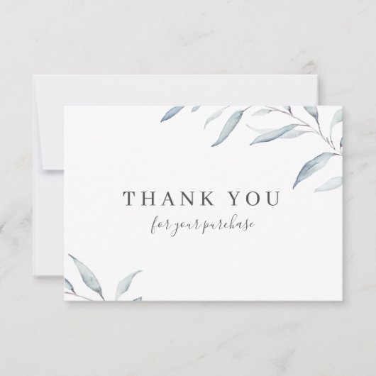 青い緑ミニマルのビジネスロ感謝していゴ 招待状 (正面)