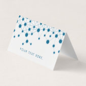 青い線と点々 名刺 (裏面)