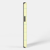 青い線と赤い点の格子模様 iPhoneケース (右側面)