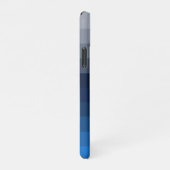 青い線の幾何学的ストライプな線のパターン電話ケース iPhoneケース (右側)