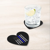 青い線の旗警官 ペーパーコースター (インサイチュ)