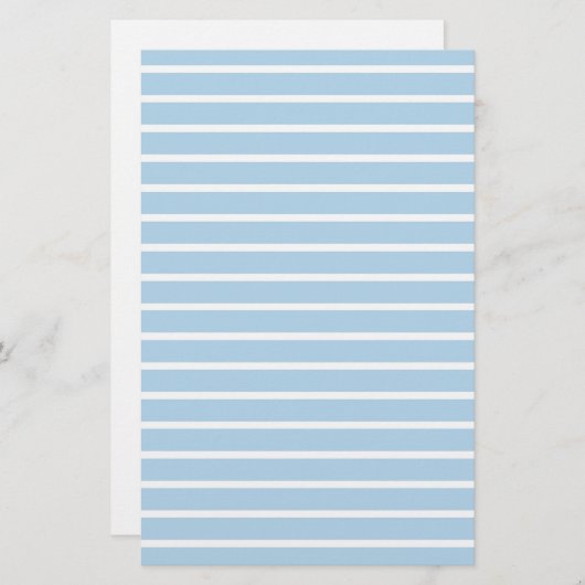 青い線の紙ストライプノートひな形 便箋 (正面/裏面)