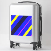 青い線 シール (スーツケース)
