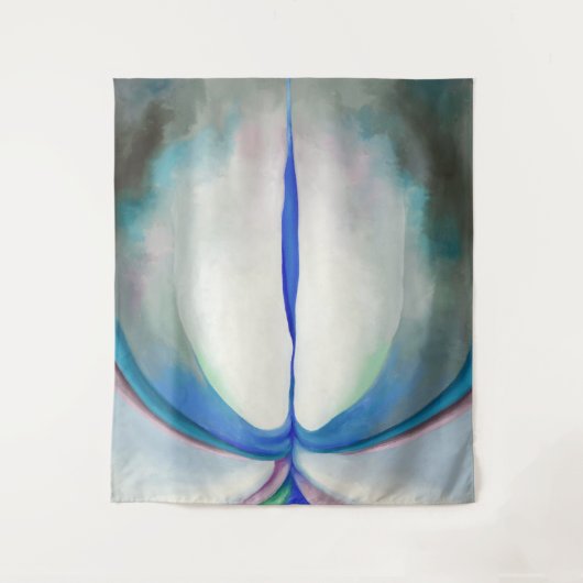 青い線 |ジョージア・オキーフェ | タペストリー (正面)