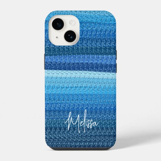 青い線 iPhoneケース (裏面)
