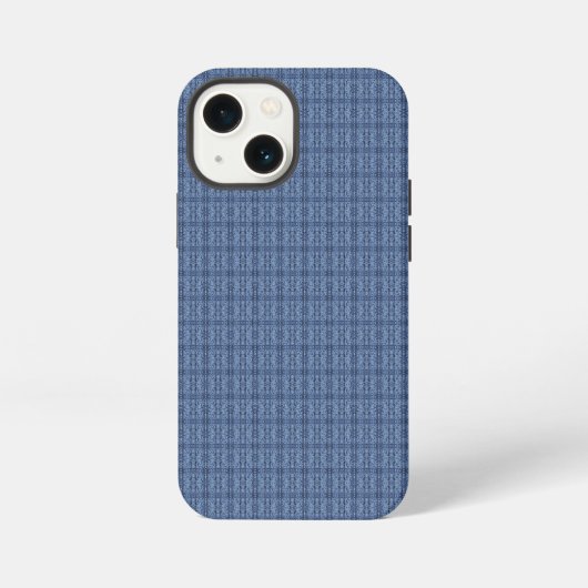青い編み模様 iPhoneケース (裏面)