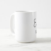 青い編集日のマグ コーヒーマグカップ (正面左)