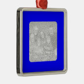 青い縁ど写真オーナメント メタルオーナメント (右)