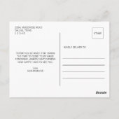 青い縁ど写真卒業式ありがとうはがき ポストカード (裏面)