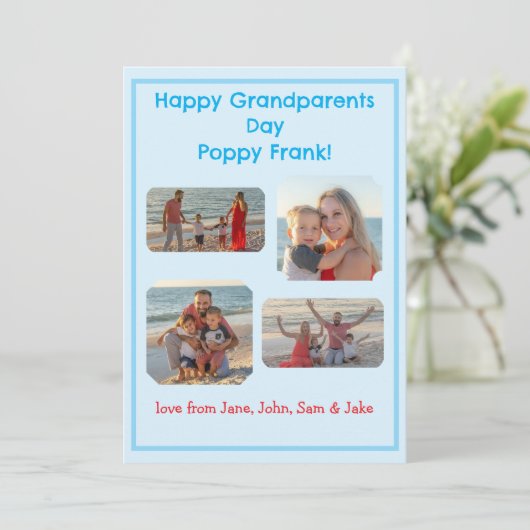 青い縁ど写真祖父母の日 (スタンド正面)