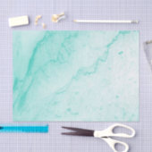 青い縁取り大理石 薄葉紙 (クラフト)