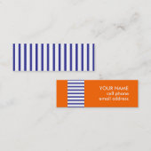 青い縞のプロフィールカード コーリングカード (正面/裏面)