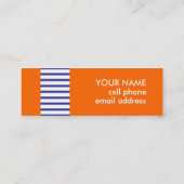 青い縞のプロフィールカード コーリングカード (裏面)