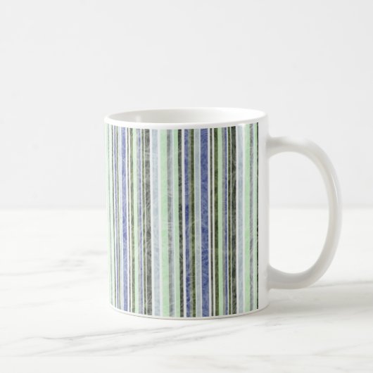 青い縞のマグ コーヒーマグカップ (右)