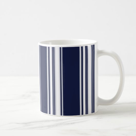 青い縞のマグ コーヒーマグカップ (右)