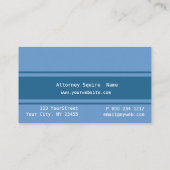 青い縞の弁護士|の法律のコンサルタントの正義 名刺 (裏面)
