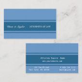 青い縞の弁護士|の法律のコンサルタントの正義 名刺 (正面/裏面)
