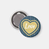 青い縞模様のラブマグネット 詩人アドゥエラ・アコー著 マグネット (正面/裏面)