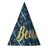 青い縞模様の美しい帽子を被った詩人アドゥイエラ・アコー - パーティーハット (左)