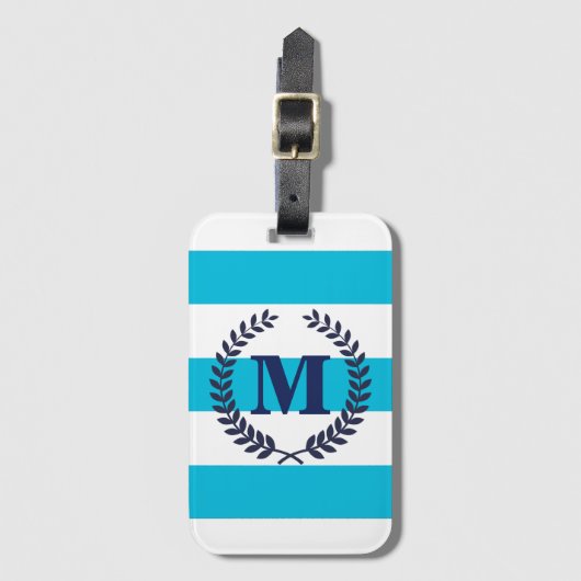 青い縞 ラゲッジタグ (正面縦)