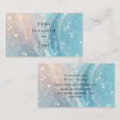 青い繊細な優しいグリッター背景 名刺 (正面/裏面)