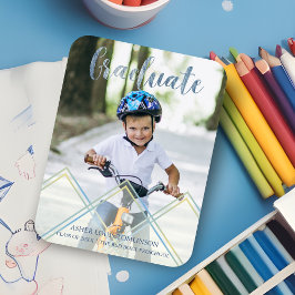 青い繊細な透明効果K卒業前 マグネット