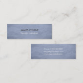 青い織り目加工のコンサルタントの名刺 スキニー名刺 (正面/裏面)