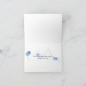 青い織り目加工の背景のありがとう サンキューカード (内部)