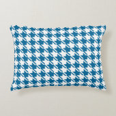 青い繰千鳥格子のり返しパターン アクセントクッション (正面)