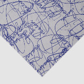 青い署名の書風 薄葉紙 (詳細)