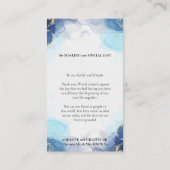 青い署名グラデーションに感謝 エンクロージャーカード (裏面)