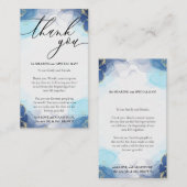 青い署名グラデーションに感謝 エンクロージャーカード (正面/裏面)