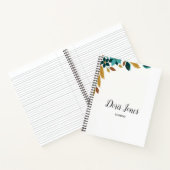 青い美しいの花紅葉 ノートブック (内部)