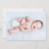 青い美しい書道バプテスマ招待状 招待状 (裏面)