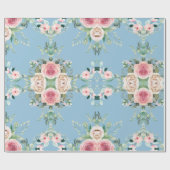 青い美しい花 ラッピングペーパー (フラット)