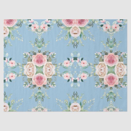 青い美しい花 薄葉紙 (正面)