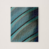 青い羽のパターン ジグソーパズル (縦)