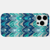 青い羽のパターン Case-Mate iPhoneケース (裏面 (横))