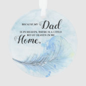 青い羽根 | 天のクリスマスツリー オーナメント (裏面)