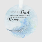 青い羽根 | 天のクリスマスツリー オーナメント (正面)