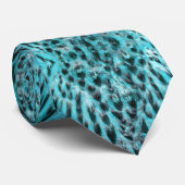 青い羽毛 – 羽カッコいいデザイン ネクタイ (ロール)