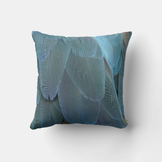 青い羽 クッション (裏面)