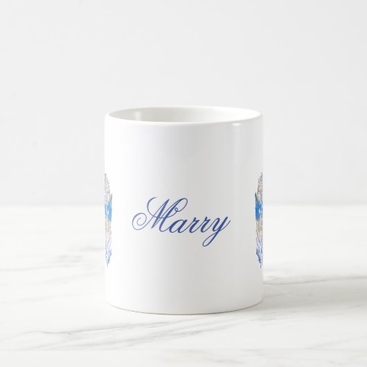 青い羽 コーヒーマグカップ (中央)