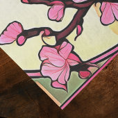 青い翡翠とピンクの菊と桜 薄葉紙