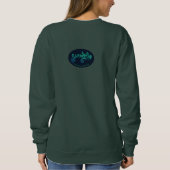 青い翼のピクセル スウェットシャツ (裏面)