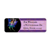 青い翼のピクセル ラベル (正面)