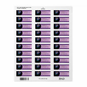 青い翼のピクセル ラベル (フルシート)