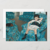 青い肘掛け椅子の少女 | メアリー・カサット (正面/裏面)