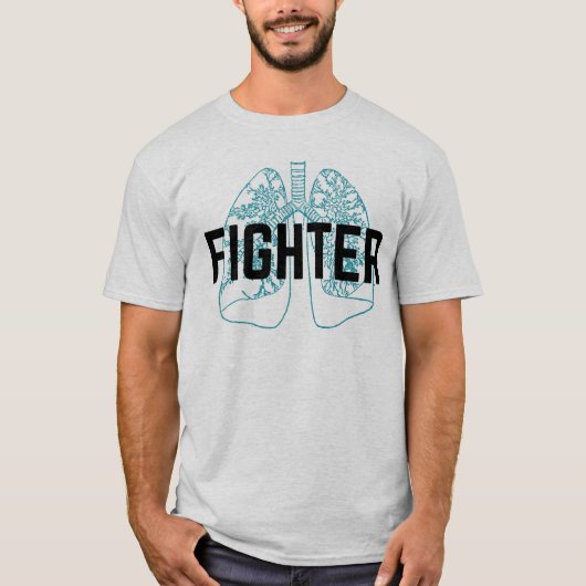 青い肺の戦闘機の人 Tシャツ (正面)